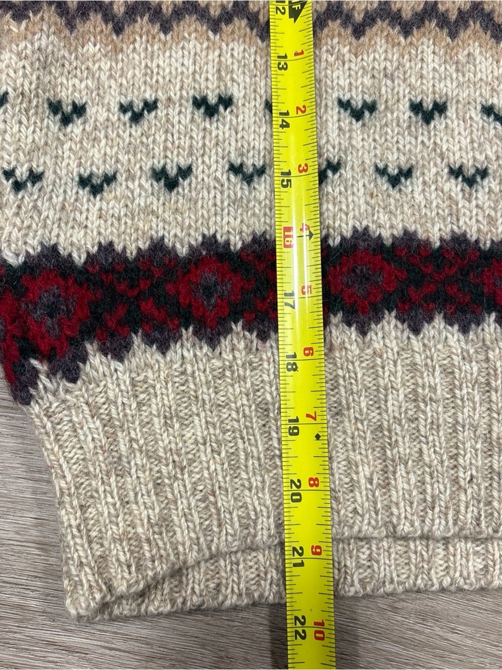 Vintage Woolrich Woman Sweater M (Fit S) Fair Isle Chunky Knit Wool Cottagecore - Picture 5 of 7